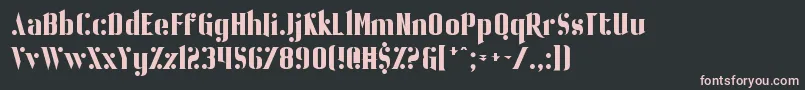 BallBearing-fontti – vaaleanpunaiset fontit mustalla taustalla