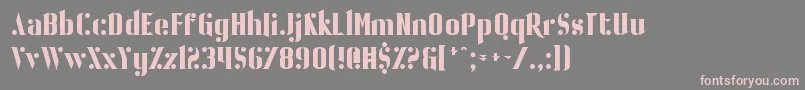 フォントBallBearing – 灰色の背景にピンクのフォント