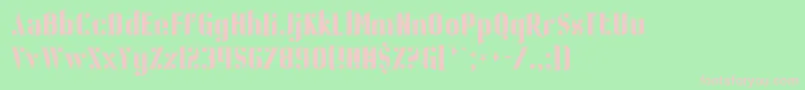 フォントBallBearing – 緑の背景にピンクのフォント