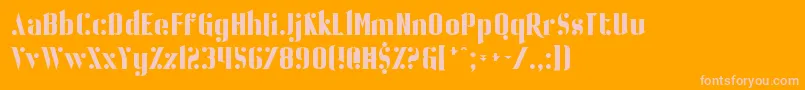BallBearing-fontti – vaaleanpunaiset fontit oranssilla taustalla