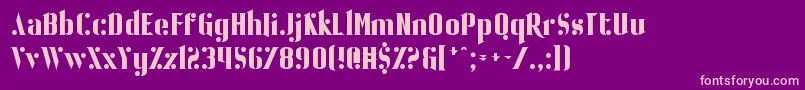 フォントBallBearing – 紫の背景にピンクのフォント