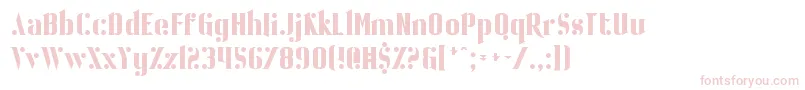 BallBearing-fontti – vaaleanpunaiset fontit valkoisella taustalla