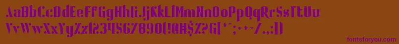 BallBearing-fontti – violetit fontit ruskealla taustalla