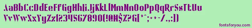 BallBearing Font – Purple Fonts on Green Background
