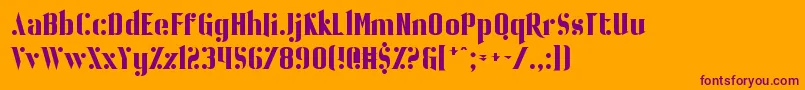 フォントBallBearing – オレンジの背景に紫のフォント