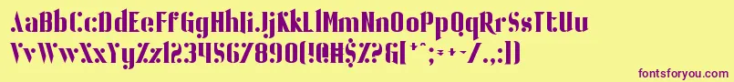 BallBearing Font – Purple Fonts on Yellow Background