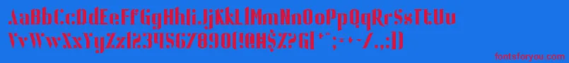 Шрифт BallBearing – красные шрифты на синем фоне