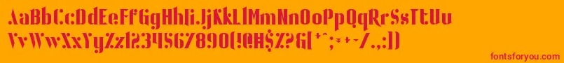BallBearing Font – Red Fonts on Orange Background