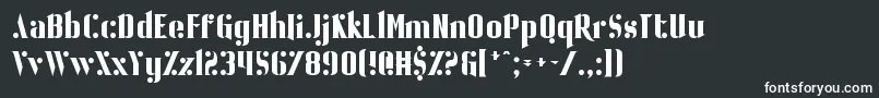 BallBearing-fontti – valkoiset fontit mustalla taustalla