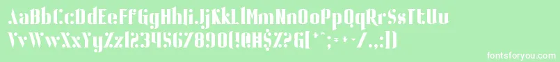 フォントBallBearing – 緑の背景に白い文字