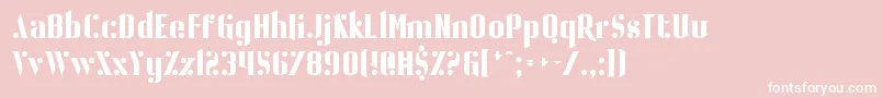 BallBearing-fontti – valkoiset fontit vaaleanpunaisella taustalla