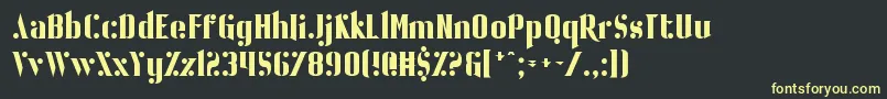 BallBearing-fontti – keltaiset fontit mustalla taustalla