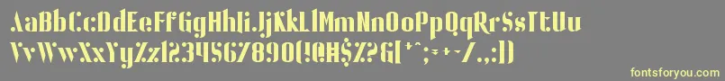 BallBearing-fontti – keltaiset fontit harmaalla taustalla