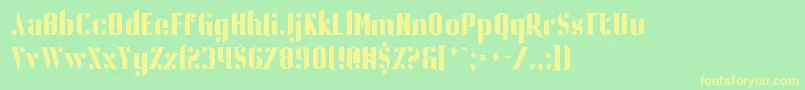 BallBearing-fontti – keltaiset fontit vihreällä taustalla