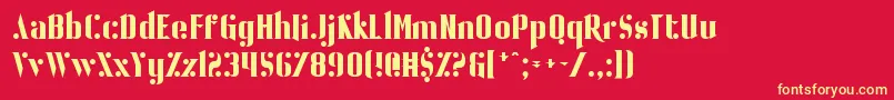 BallBearing-fontti – keltaiset fontit punaisella taustalla