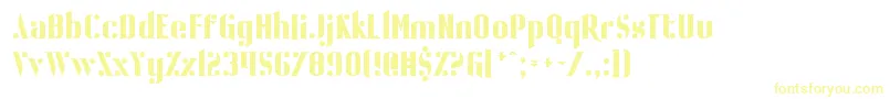 BallBearing Font – Yellow Fonts on White Background