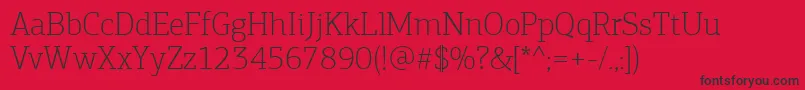 PfagoraslabproThin Font – Black Fonts on Red Background