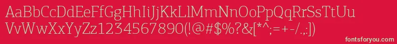 PfagoraslabproThin Font – Green Fonts on Red Background