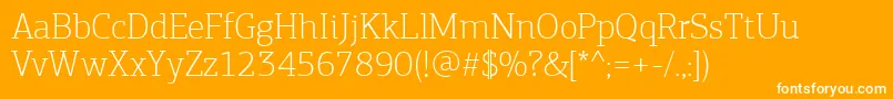 PfagoraslabproThin Font – White Fonts on Orange Background