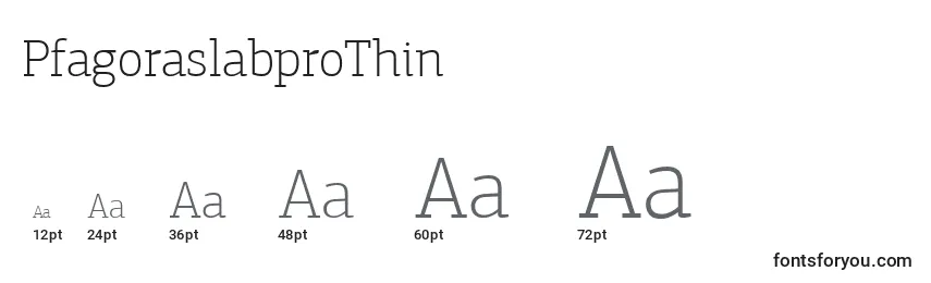 PfagoraslabproThin Font Sizes