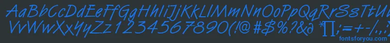 HubertDb Font – Blue Fonts on Black Background