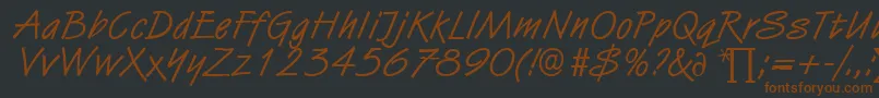HubertDb Font – Brown Fonts on Black Background