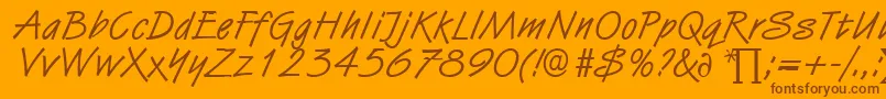 HubertDb Font – Brown Fonts on Orange Background