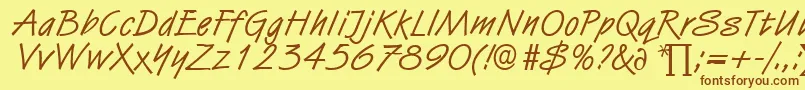HubertDb Font – Brown Fonts on Yellow Background