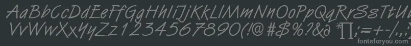 HubertDb Font – Gray Fonts on Black Background