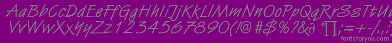 HubertDb Font – Gray Fonts on Purple Background