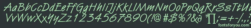 HubertDb Font – Green Fonts on Black Background