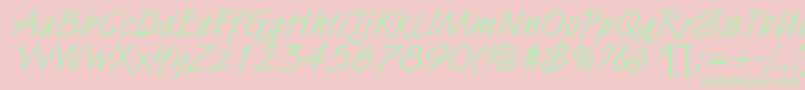 HubertDb Font – Green Fonts on Pink Background