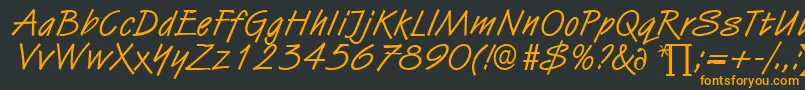 HubertDb Font – Orange Fonts on Black Background