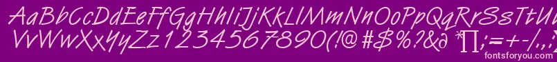 HubertDb Font – Pink Fonts on Purple Background