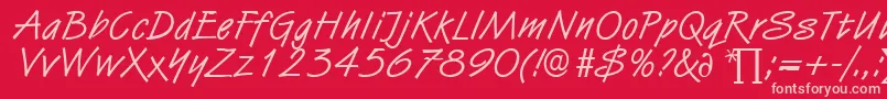 HubertDb Font – Pink Fonts on Red Background