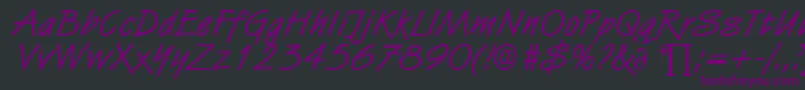 Police HubertDb – polices violettes sur fond noir