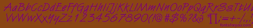 HubertDb Font – Purple Fonts on Brown Background