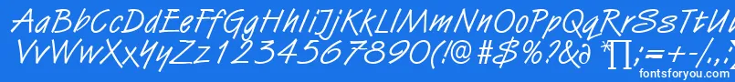 HubertDb Font – White Fonts on Blue Background