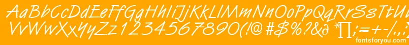 HubertDb Font – White Fonts on Orange Background