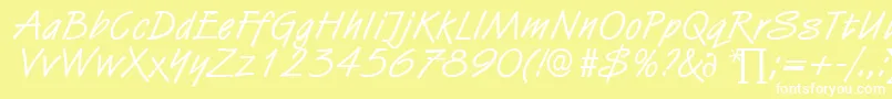 HubertDb Font – White Fonts on Yellow Background