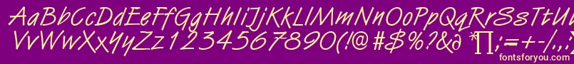 HubertDb Font – Yellow Fonts on Purple Background