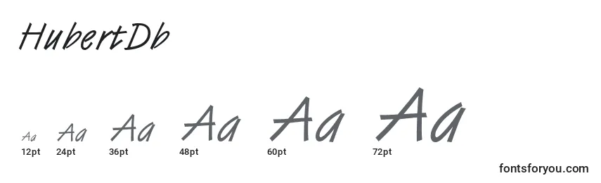 HubertDb Font Sizes