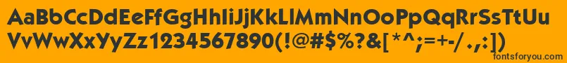 KabelitcteeBold Font – Black Fonts on Orange Background