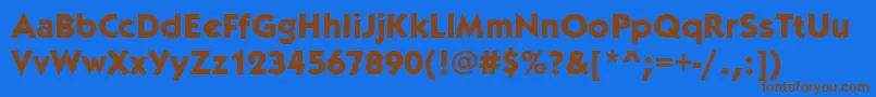 KabelitcteeBold Font – Brown Fonts on Blue Background