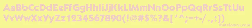 KabelitcteeBold Font – Pink Fonts on Yellow Background