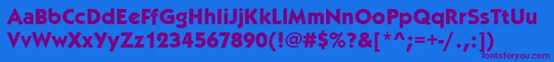 KabelitcteeBold Font – Purple Fonts on Blue Background