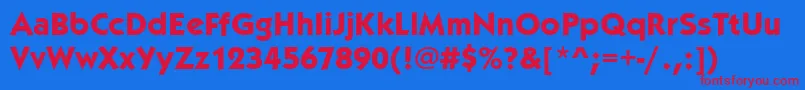 KabelitcteeBold Font – Red Fonts on Blue Background