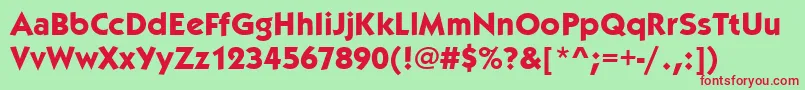 KabelitcteeBold Font – Red Fonts on Green Background