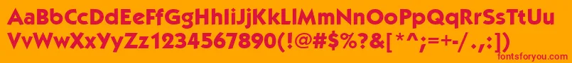 フォントKabelitcteeBold – オレンジの背景に赤い文字