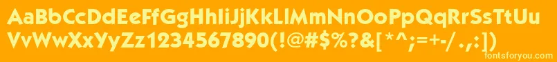 KabelitcteeBold Font – Yellow Fonts on Orange Background